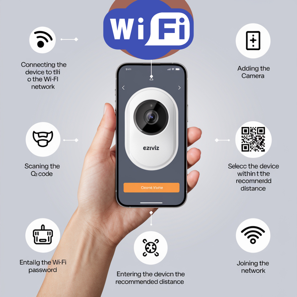 To Connect the Ezviz camera to wifi,