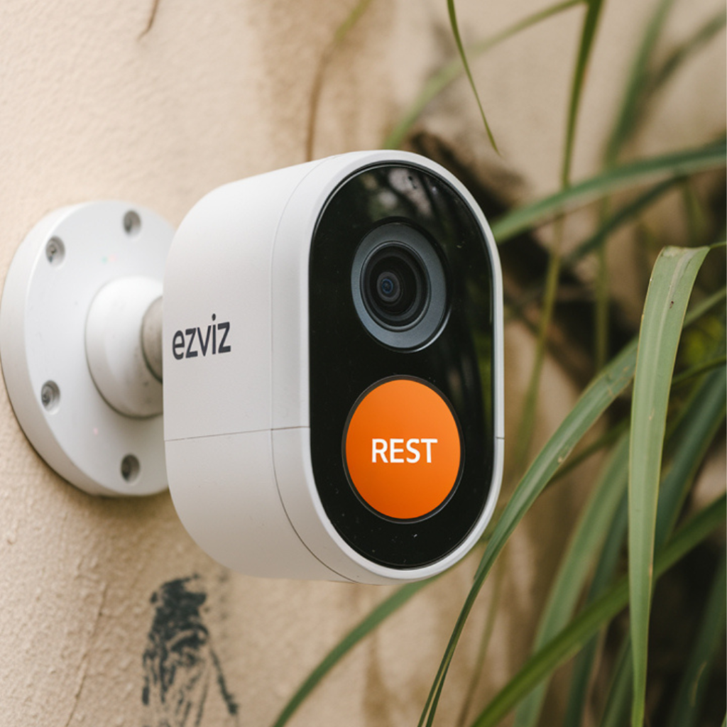 EZVIZ security Camera rest button image 