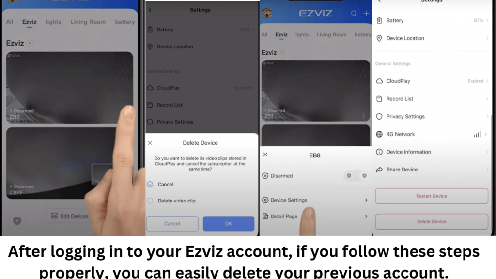 You can easily delete your eizvz previous account. If you follow this step carefully 