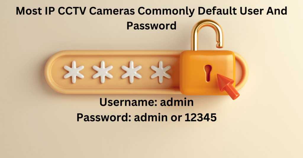 Most IP CCTV Cameras Commonly Default User And Password