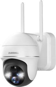  ZUMIMALL 2K Outdoor Cam – Best Battery-Powered Wireless Camera for Full 360° View